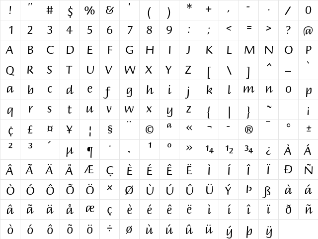 Briem Script Std Regular font glyphpreview