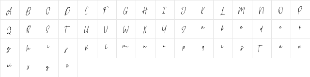 Borgemore Script font glyphpreview