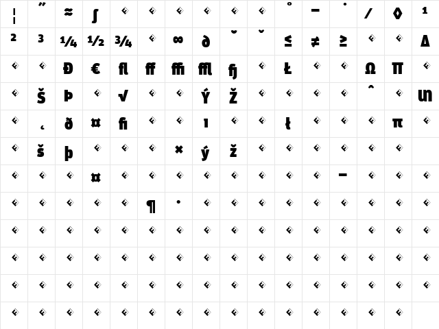 Unit-UltraExpert Regular font glyphpreview
