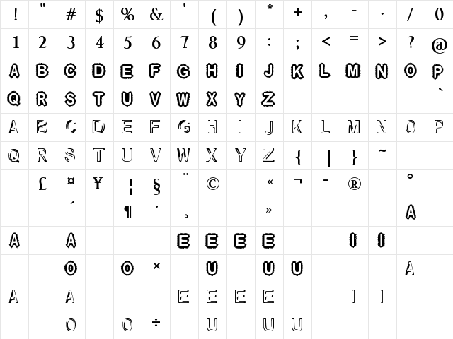 Raslani und so weiter Bold font glyphpreview