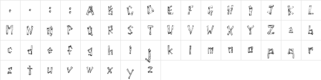 WoodWud Regular font glyphpreview