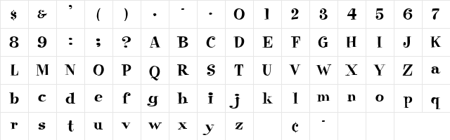 Pixie Regular font glyphpreview