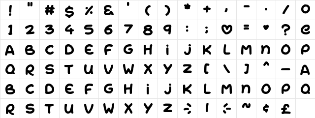 Rise & Shine Regular font glyphpreview