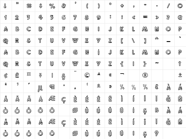 TR Quicksilver ITCNormal font glyphpreview