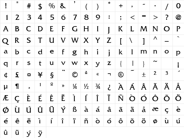 Frit-Qat Normal font glyphpreview