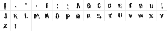 deFaced Regular font glyphpreview