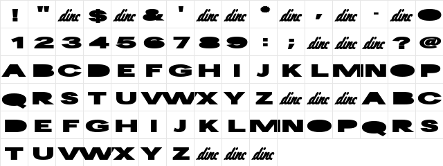 DeepDark Regular font glyphpreview