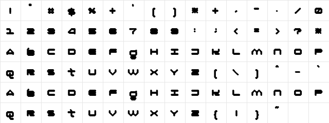 Oliray41 Normal font glyphpreview