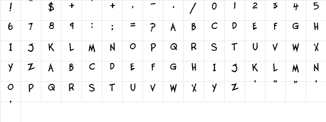 Twelve Ton Fishstick Regular font glyphpreview