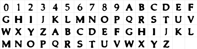 Smeared Regular font glyphpreview