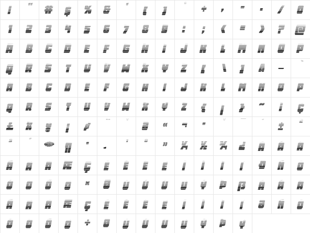 Opus Mundi Gradient Italic Italic font glyphpreview