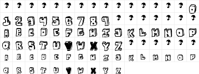 StunFillaWenka Regula font glyphpreview