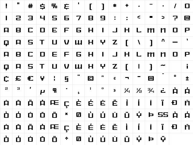 American Highway Regular font glyphpreview