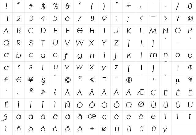 BradBecker Italic font glyphpreview
