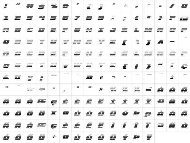 Bummer Gradient Italic Italic font glyphpreview