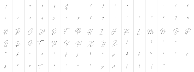Signature Flavour Demo Regular font glyphpreview