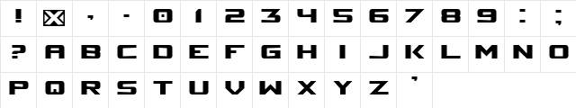 Space Marine Nominal font glyphpreview
