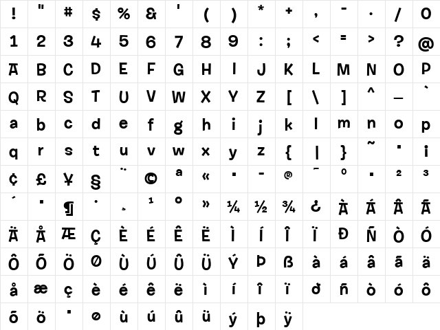 ShagExpert-Lounge Regular font glyphpreview