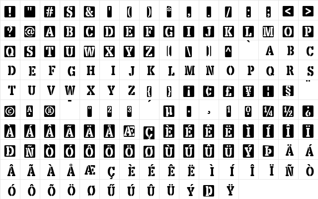 LOVE-BOX Regular font glyphpreview