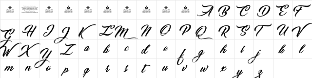 Messenger Pigeons Personal Use Regular font glyphpreview