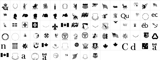 MilitaryPatriotic P02 font glyphpreview