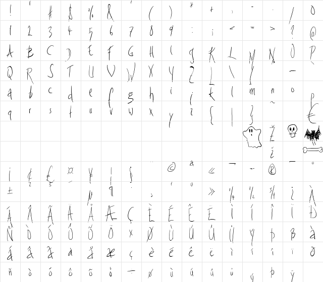 Fright Night Fright Night font glyphpreview