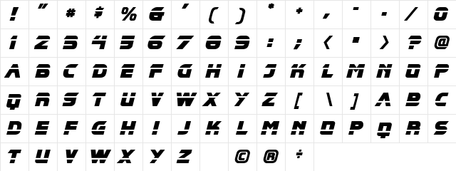 CC Running With Scissors Medium font glyphpreview