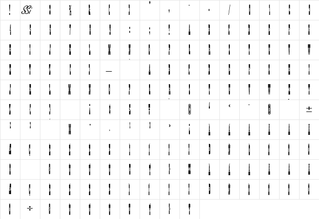 TumbleweedCapsSSK Regular font glyphpreview