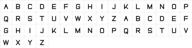 FREELAH Regular font glyphpreview