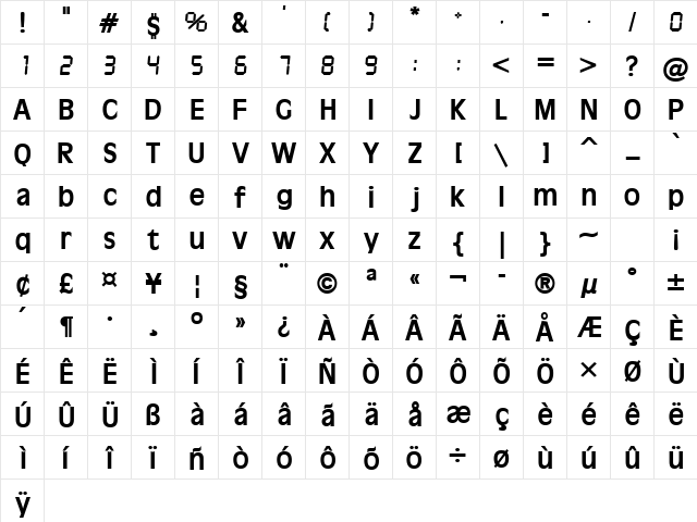 Battle Beast Normal font glyphpreview