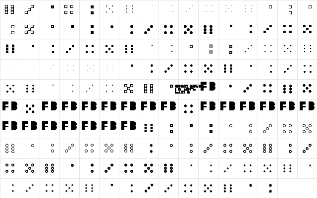 Dicey Regular font glyphpreview