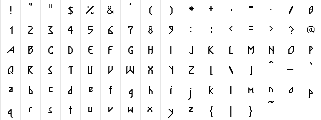 Tripper Regular font glyphpreview