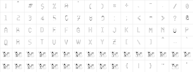 FrostyReception Regular font glyphpreview