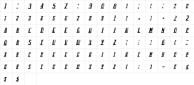 spanky's bungalow italico regular font glyphpreview