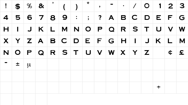 DeicesEngravedCapsSSK Regular font glyphpreview