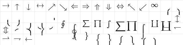 euex7 Regular font glyphpreview