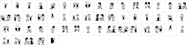 Kinderkinder Regular font glyphpreview