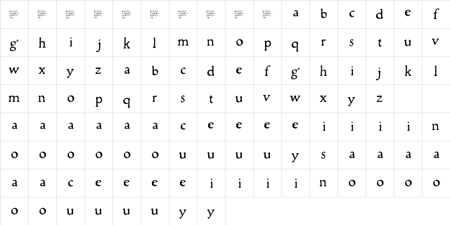 Alchemion Demo Regular font glyphpreview