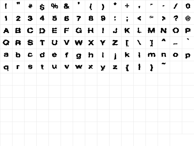 Forbidden Regular font glyphpreview