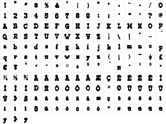 Edmunds Ink Regular font glyphpreview