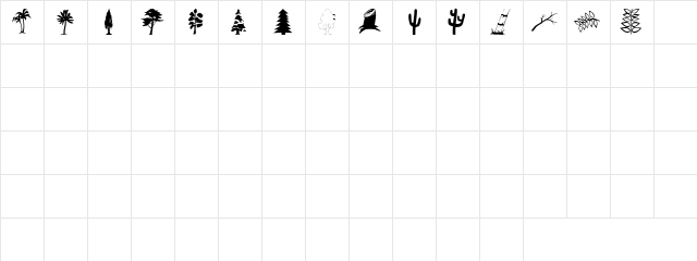 TQF_Plants Regular font glyphpreview