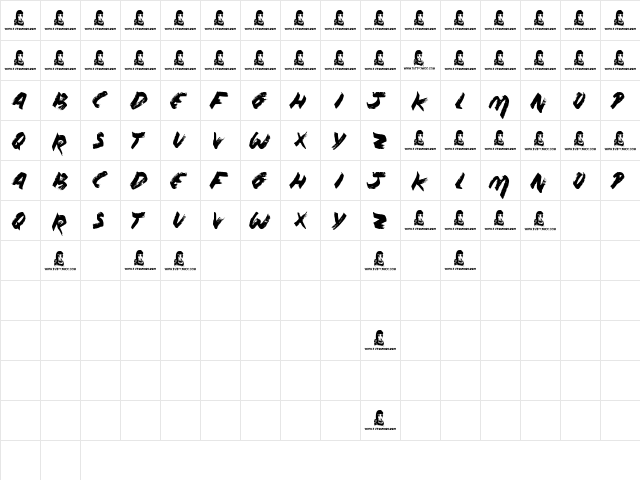 Without Notice Regular font glyphpreview