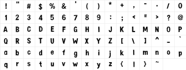 Thornback Regular font glyphpreview