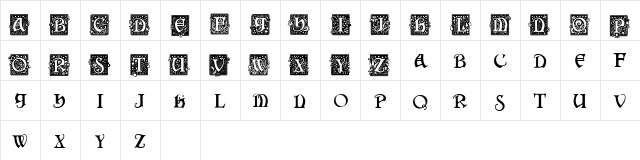 SquareCaps Regular font glyphpreview