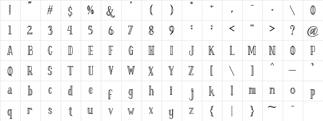 Fontastique Carved Regular font glyphpreview