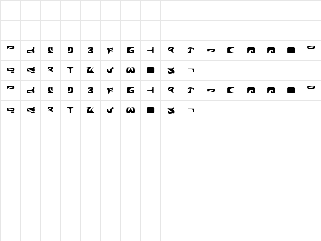 Romulus Wd Plain font glyphpreview