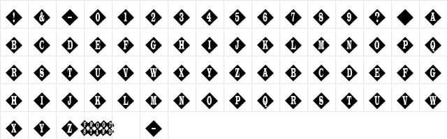 FrootStand Regular font glyphpreview