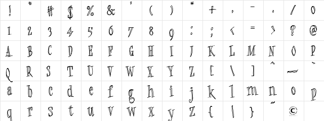 Quickie Regular font glyphpreview