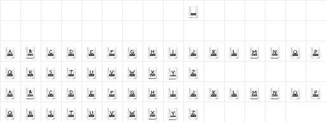 Torn Paper Regular font glyphpreview