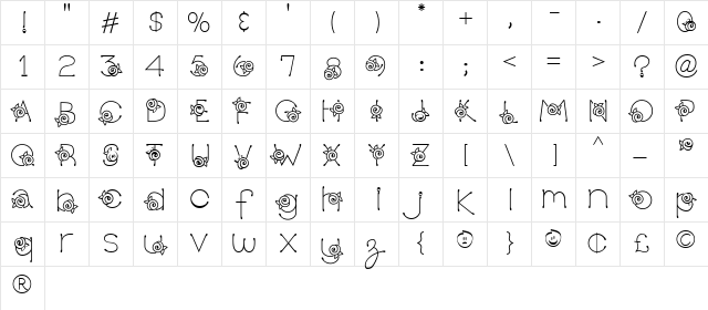 DC Rose Regular font glyphpreview